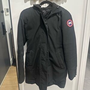 Canada Goose Black Victoria Parka Jacket with Fur